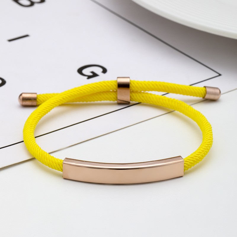 Yellow rope bracelet rose gold