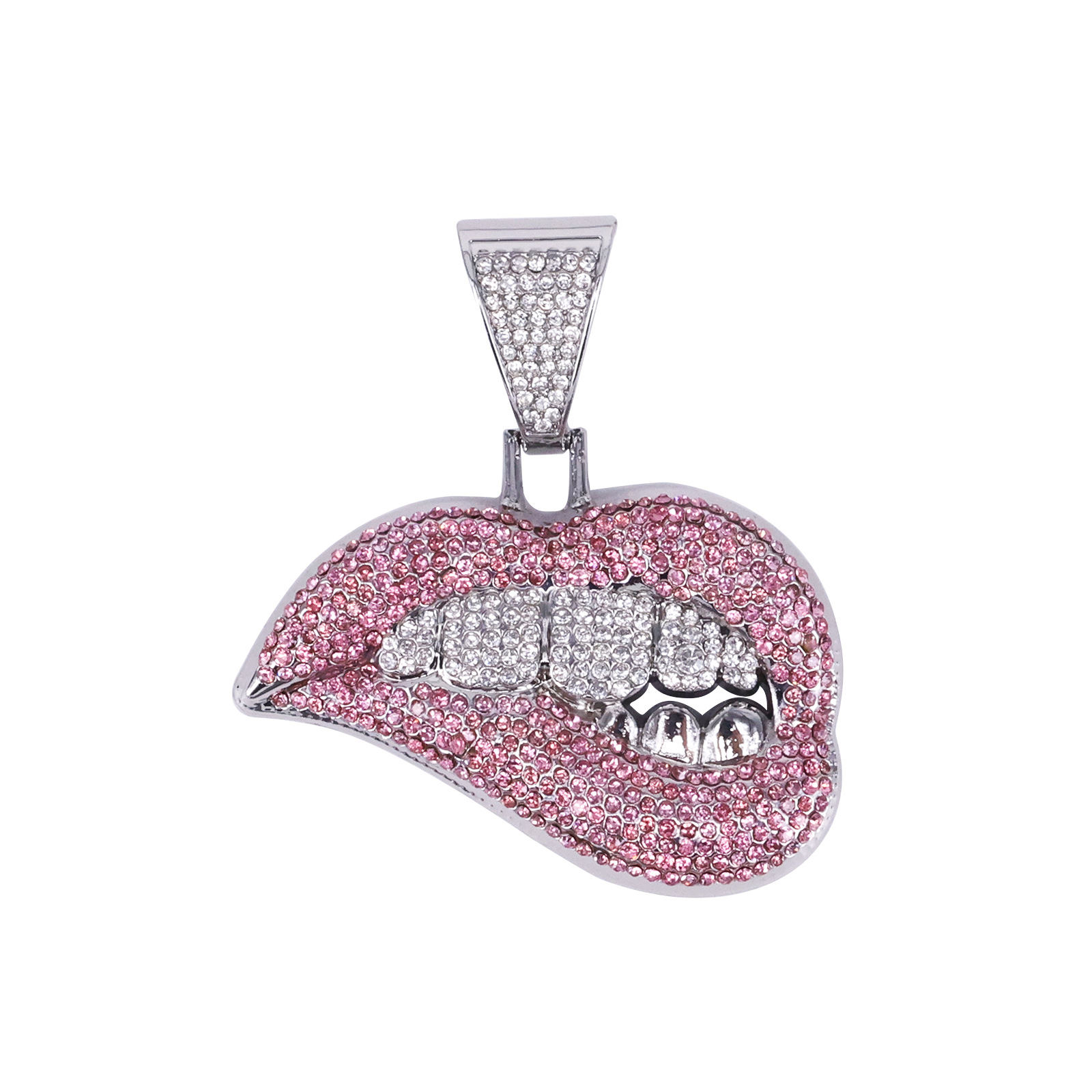 Single Pendant Silver Base Powder Diamond