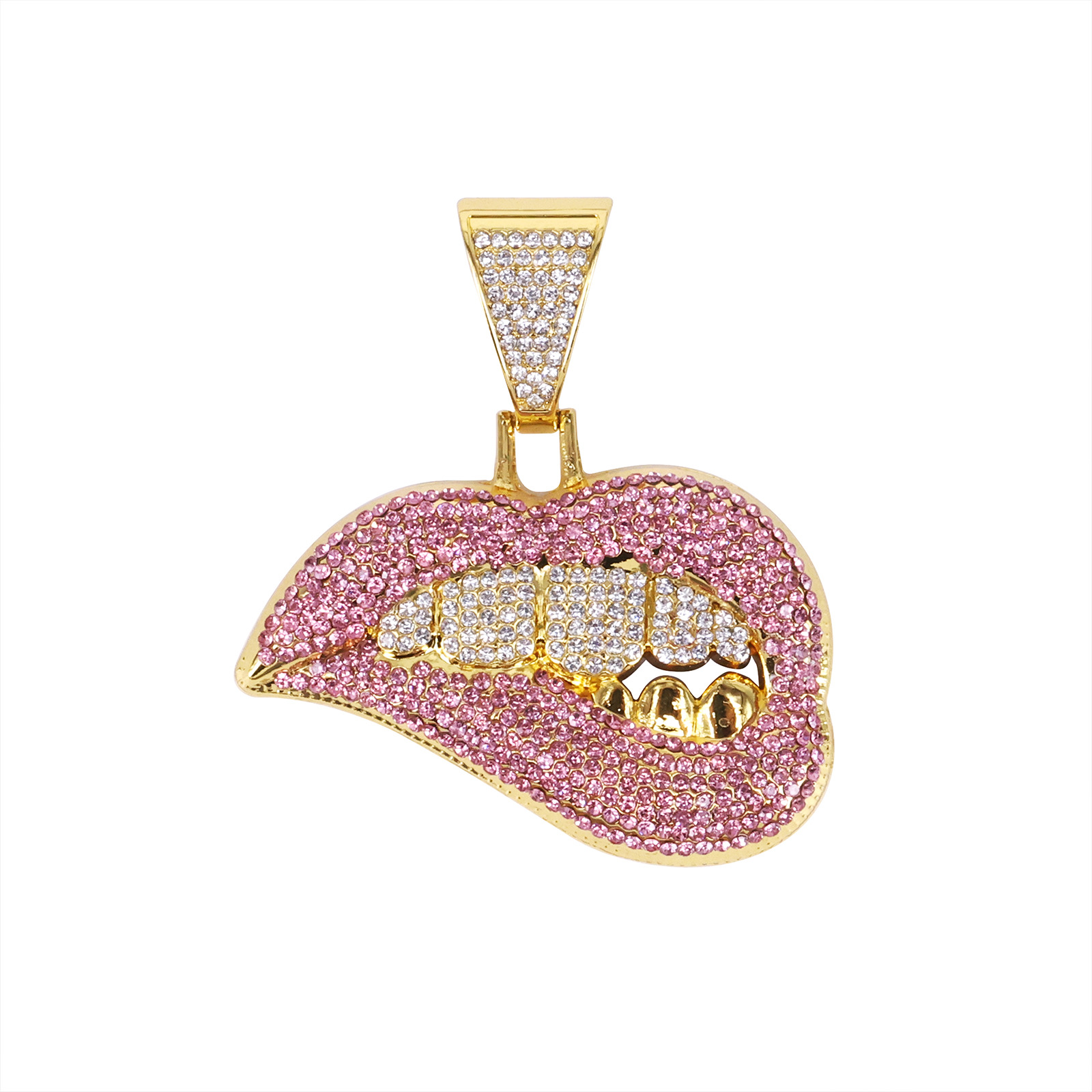Single Pendant Gold Base Powder Diamond