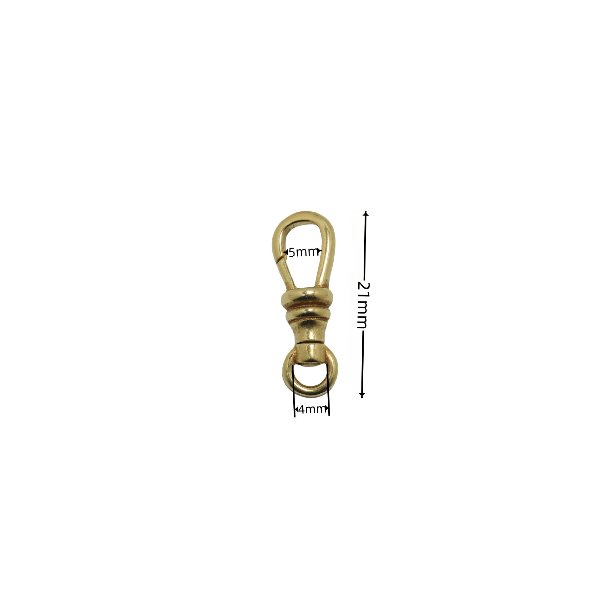 Brass mini hook length 21mm
