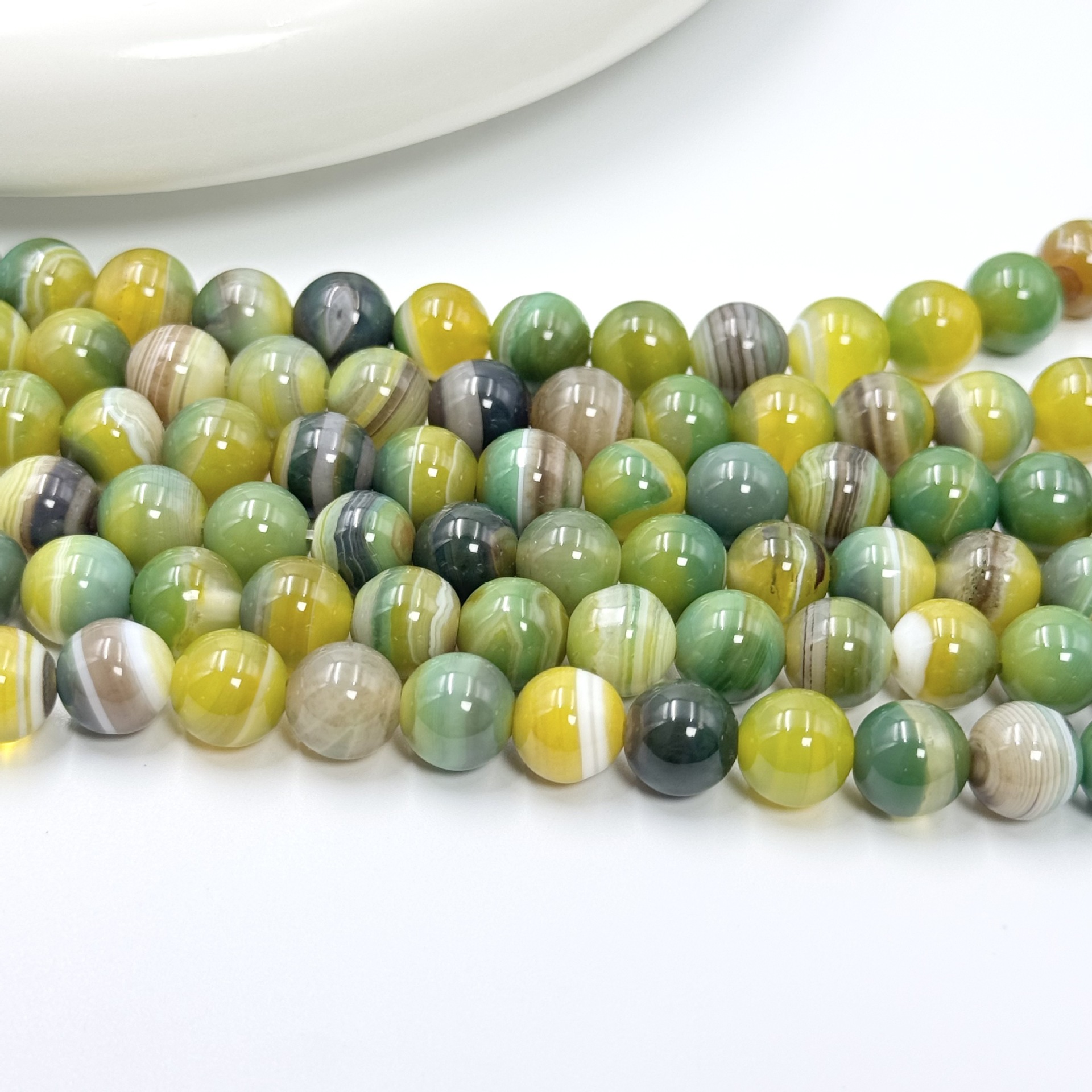 Gray green/8mm/48pcs