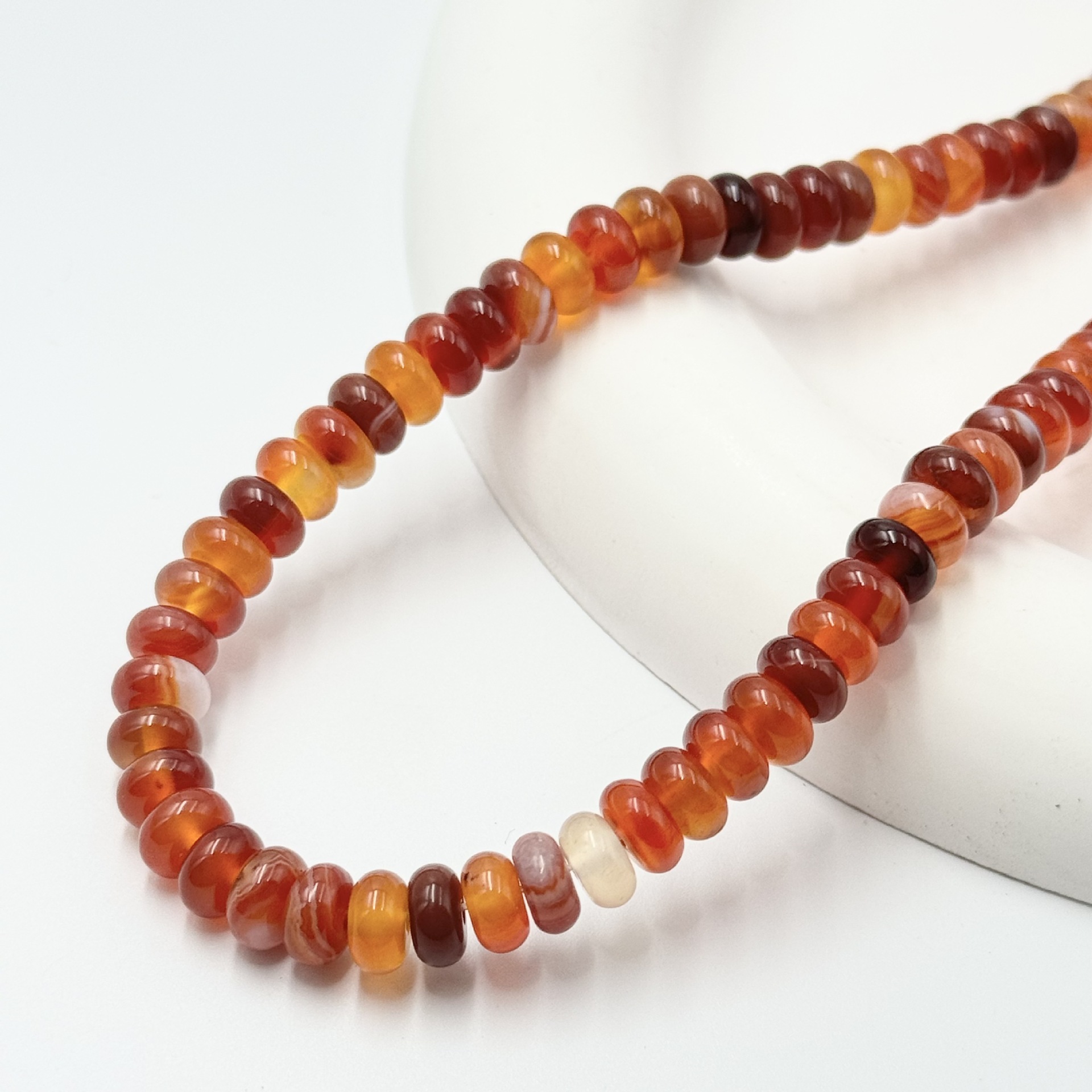 C Orange-red chalcedony 3*6MM/118pcs