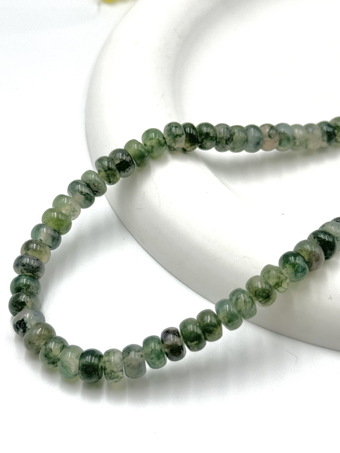 R moss agate 4*6MM/95pcs