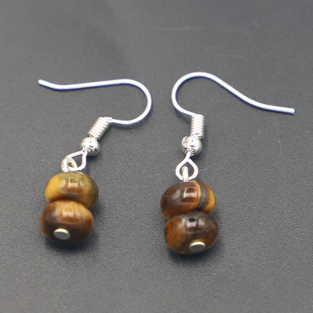 Silver tiger eye stone abacus beads