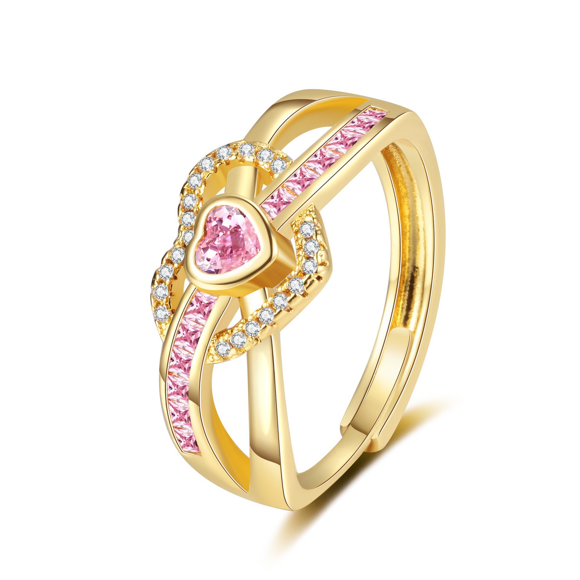 Pink diamond-gold