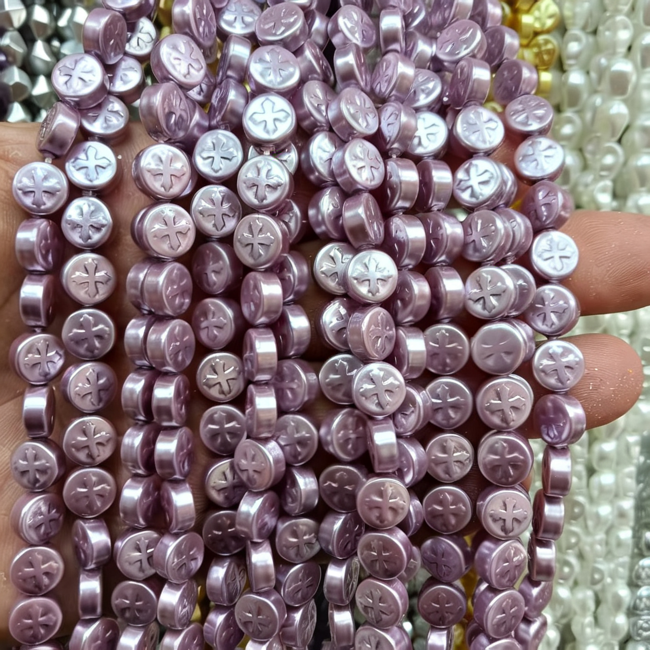 11mm round cross purple