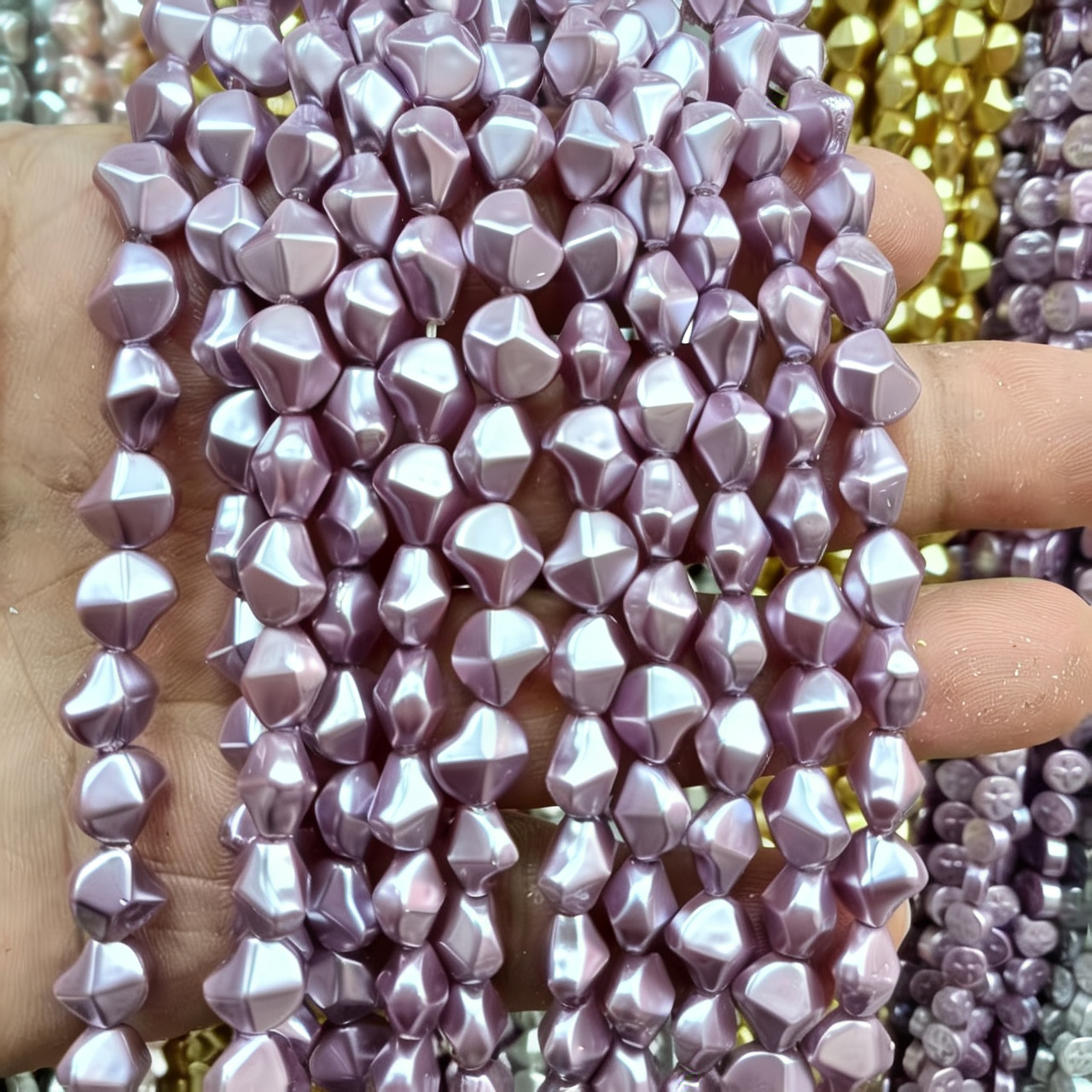 8mm irregular purple