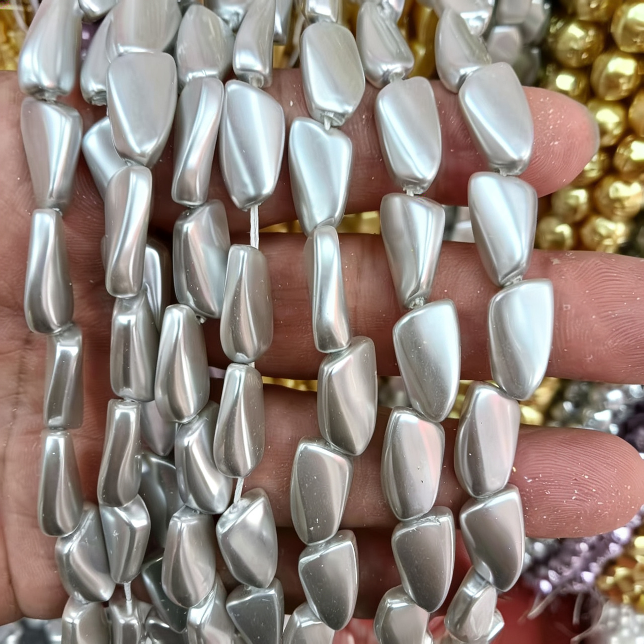 9x15mm piece irregular gray