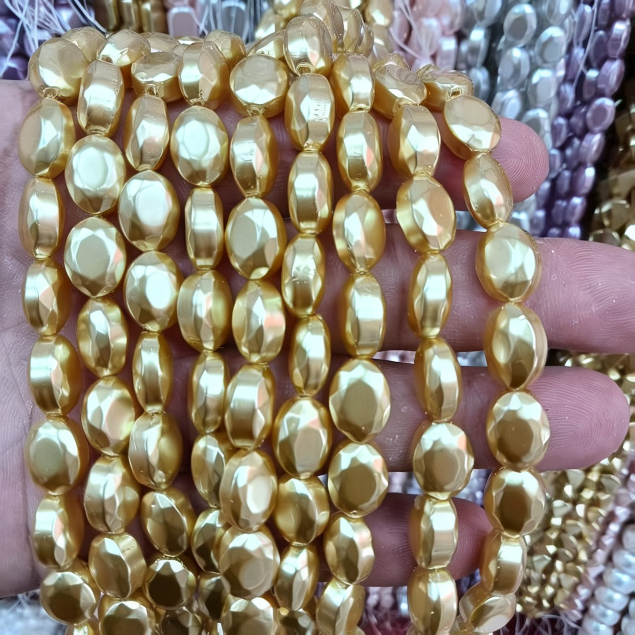 9x12mm egg-shaped yellow