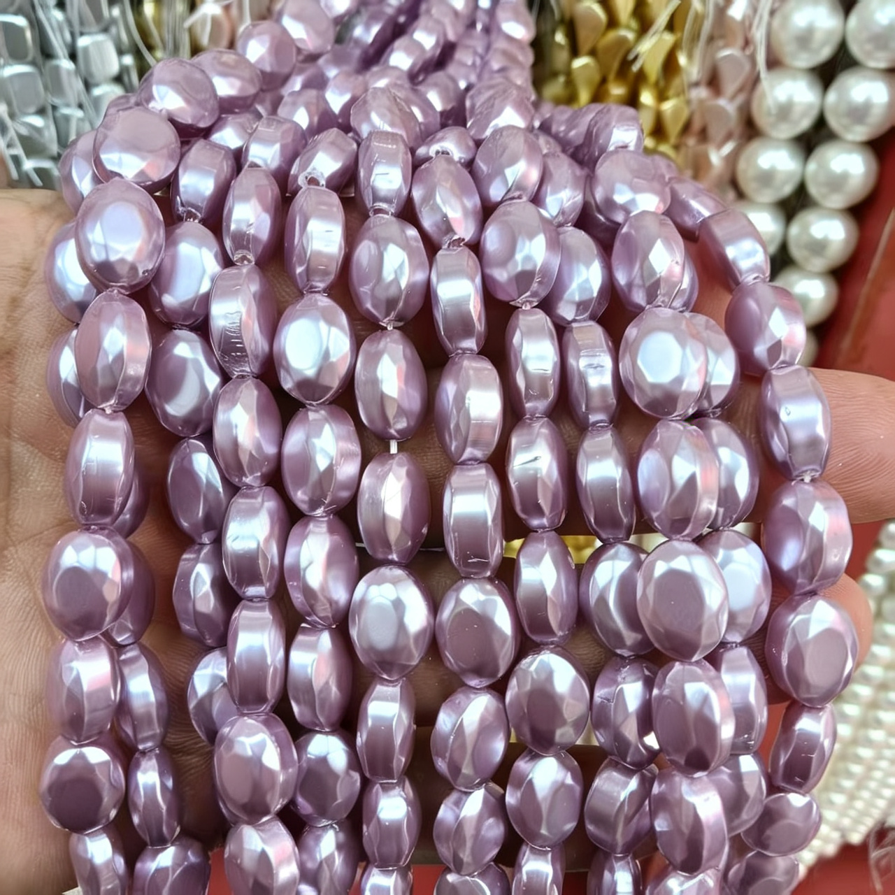 9x12mm egg-shaped purple