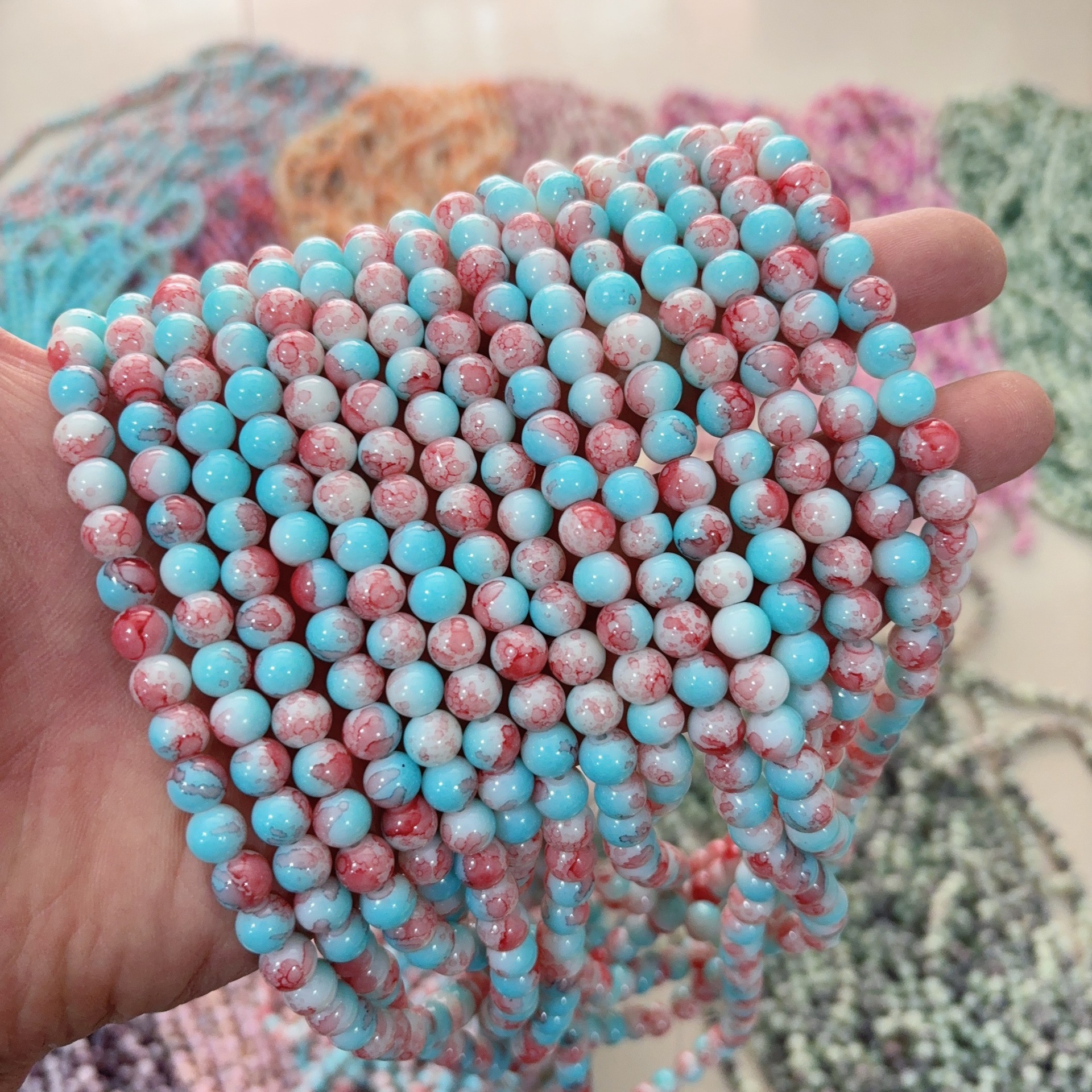 Bloom - lake blue red