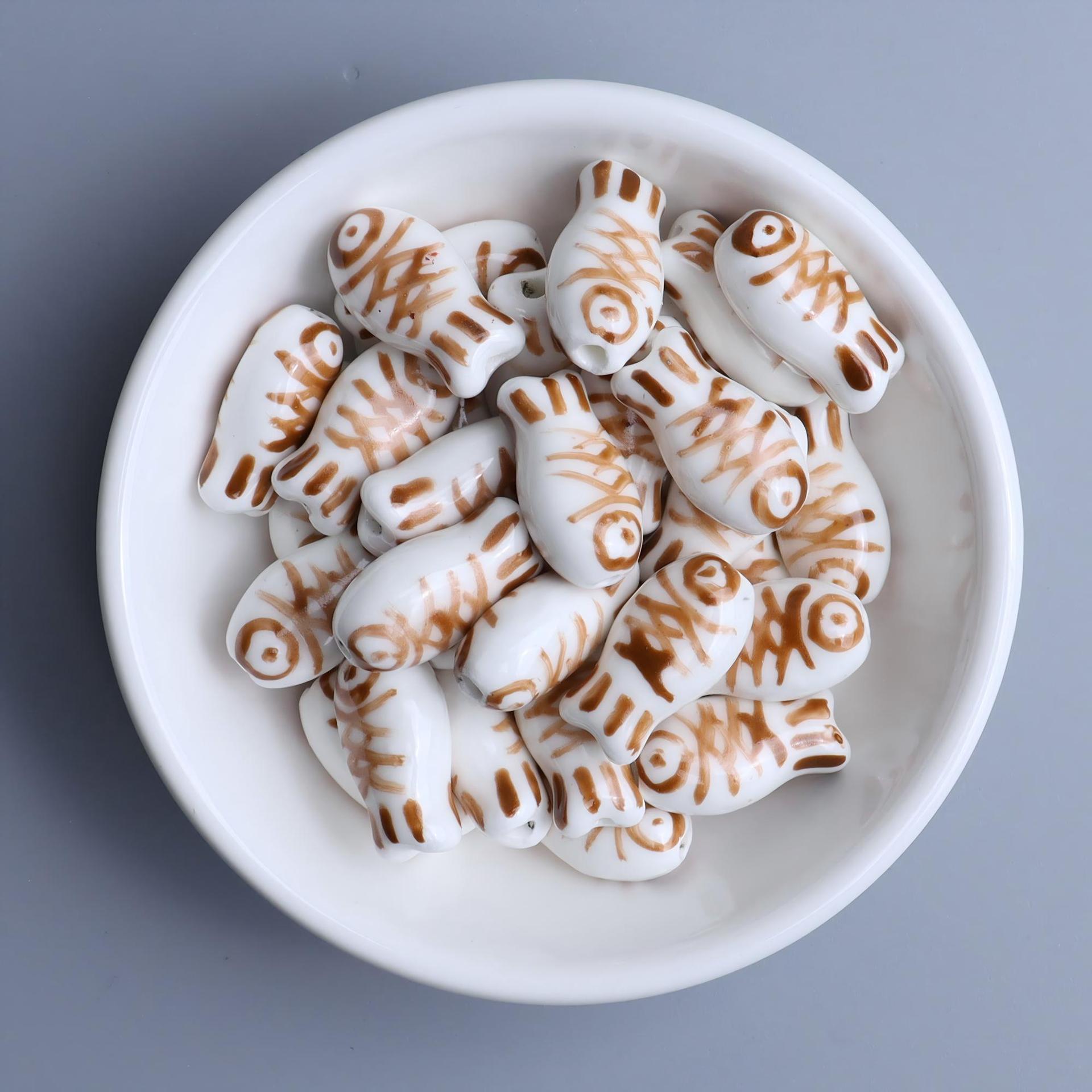 Brown pattern on white background-02 #
