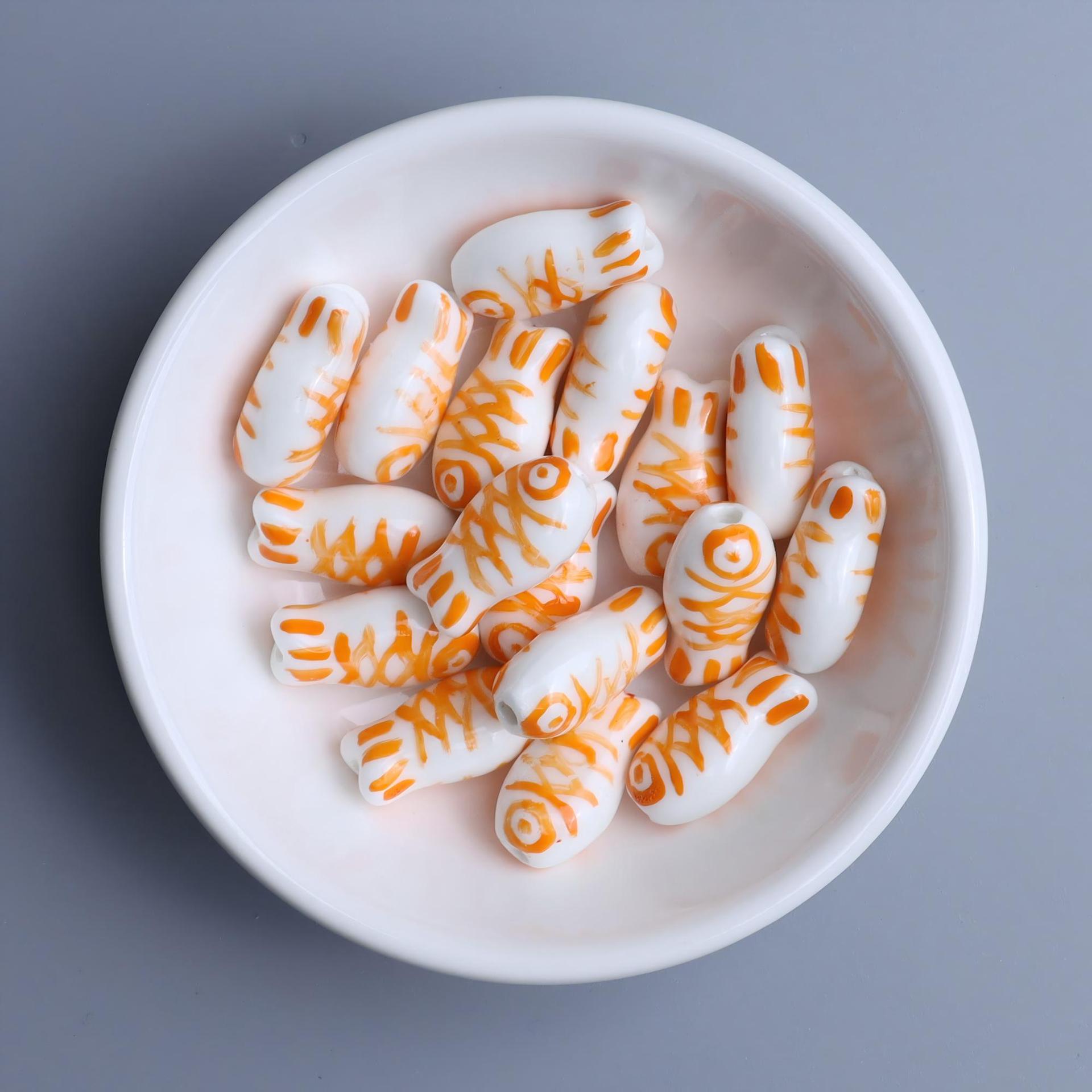 Orange pattern on white background-05 #