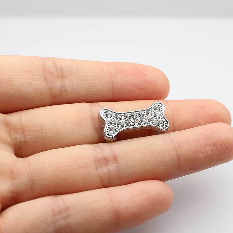 SL657-white diamond dog bone