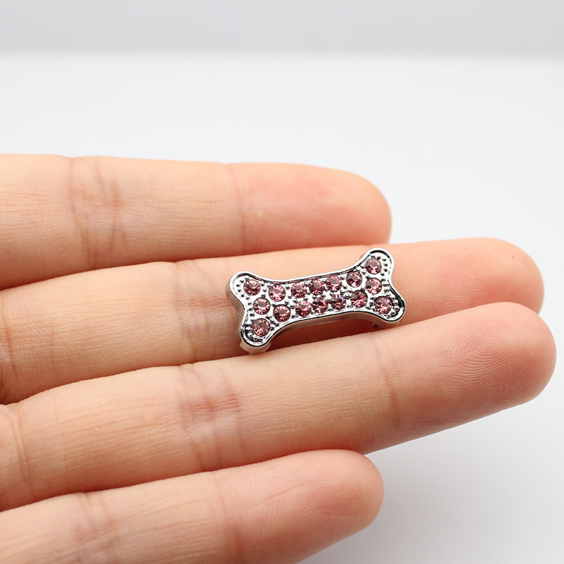 SL491-pink diamond dog bone