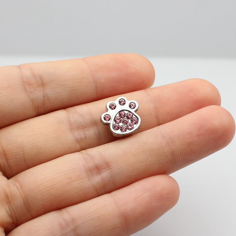 SL187-pink diamond dog paw
