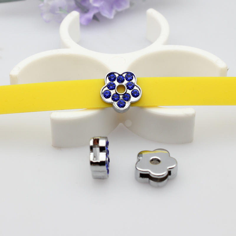 Flower -8mm Sapphire Blue Diamond