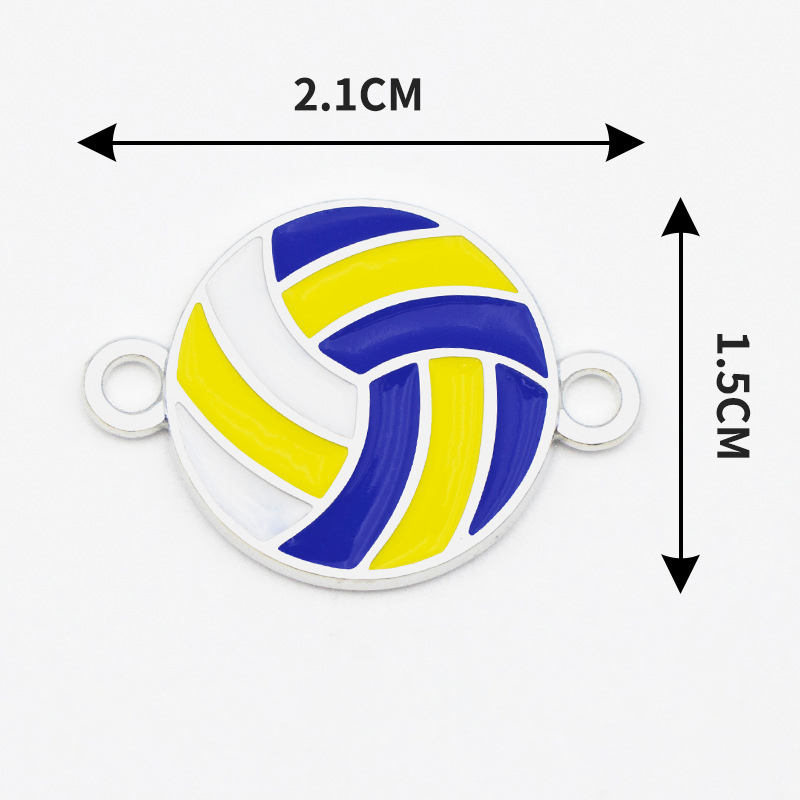 Blue and yellow volleyball