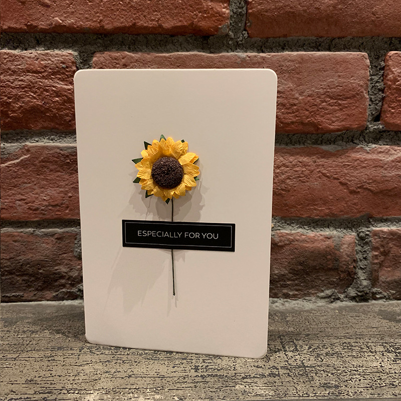 White card-sunflower