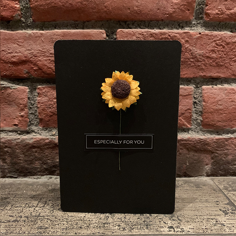Black card-sunflower