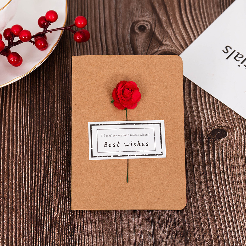 02 wine red roses (kraft paper small size)