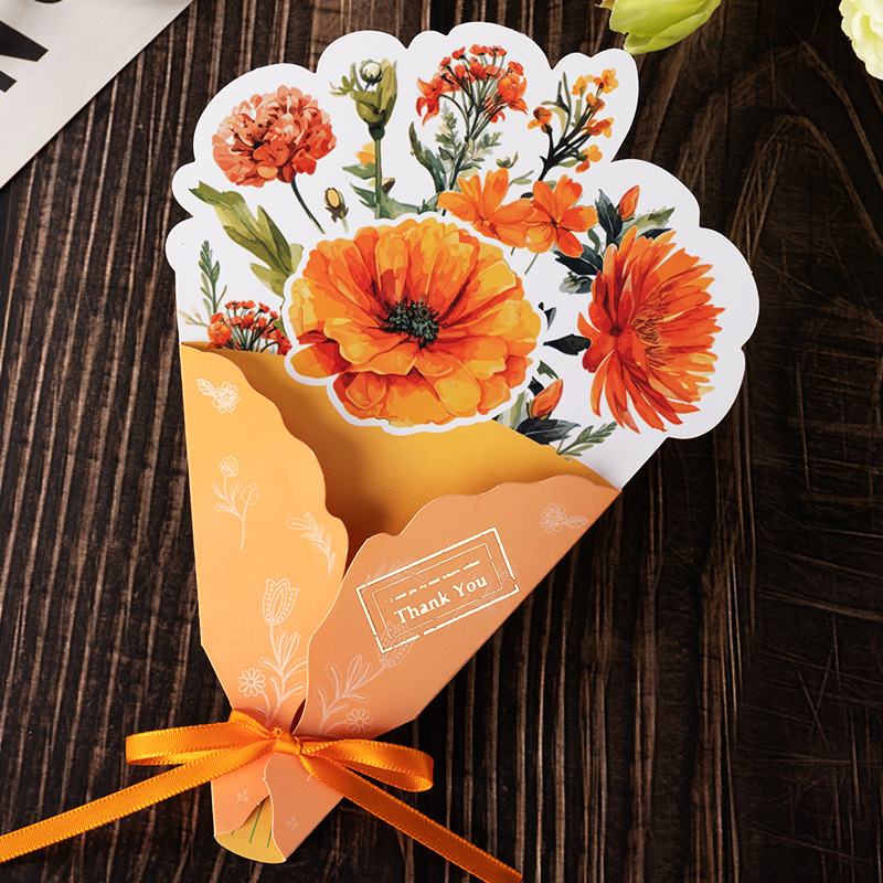 【04】large chrysanthemum-thank you (individually packaged in opp bag with ribbon)