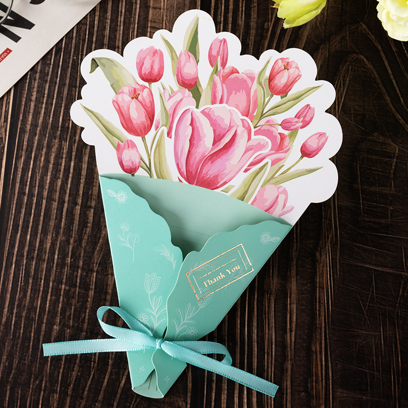 【06】big carnation-thank you (opp bag individually packaged with ribbon)