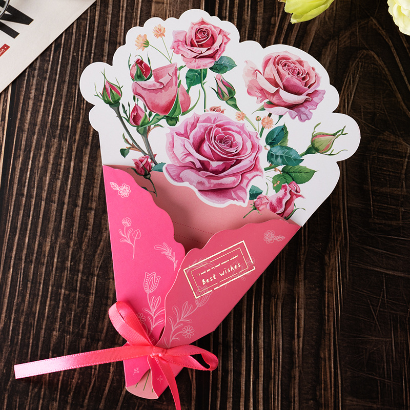 【07】big rose-best wishes (opp bag individually packaged with ribbon)