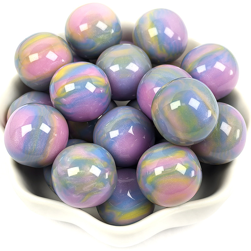 16mm smudged oil painting resin beads c1 color