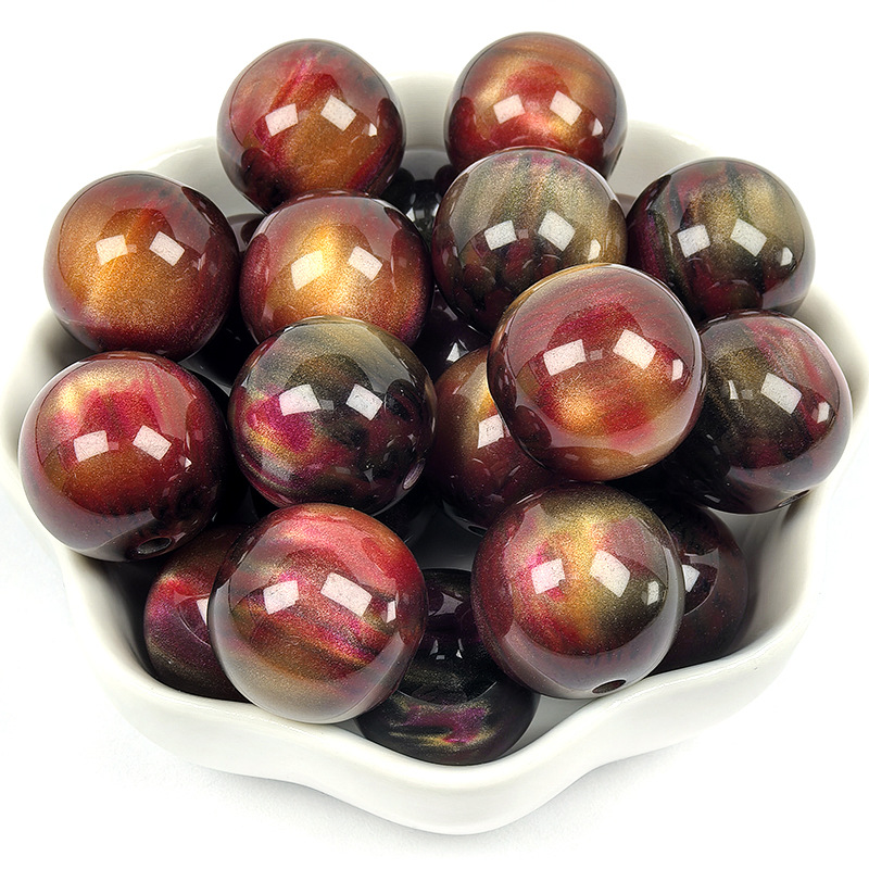 16mm smudged oil painting resin beads c3 color