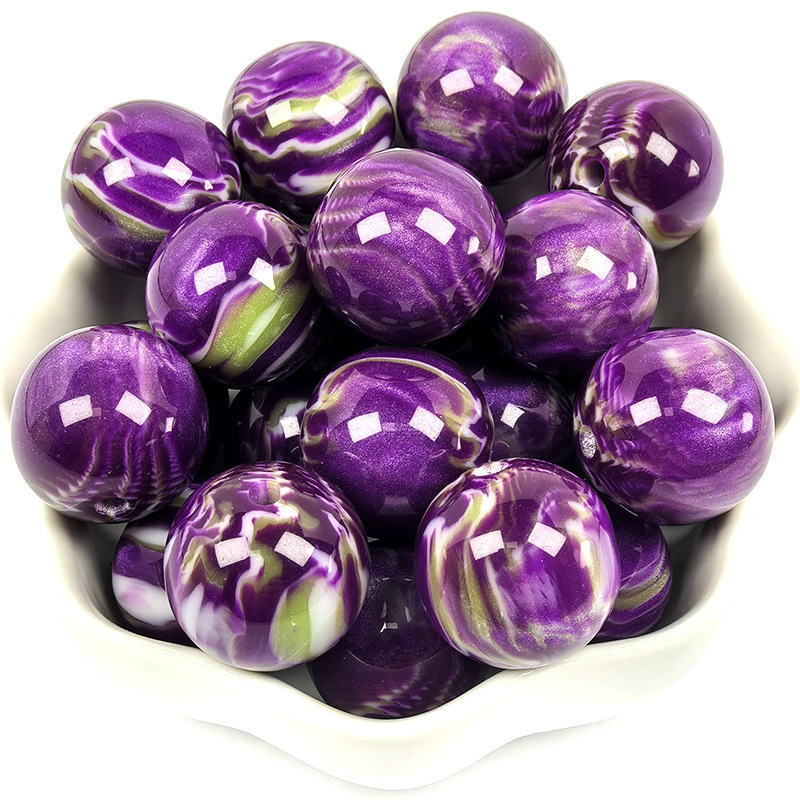 16mm smudged oil painting resin beads c5 color