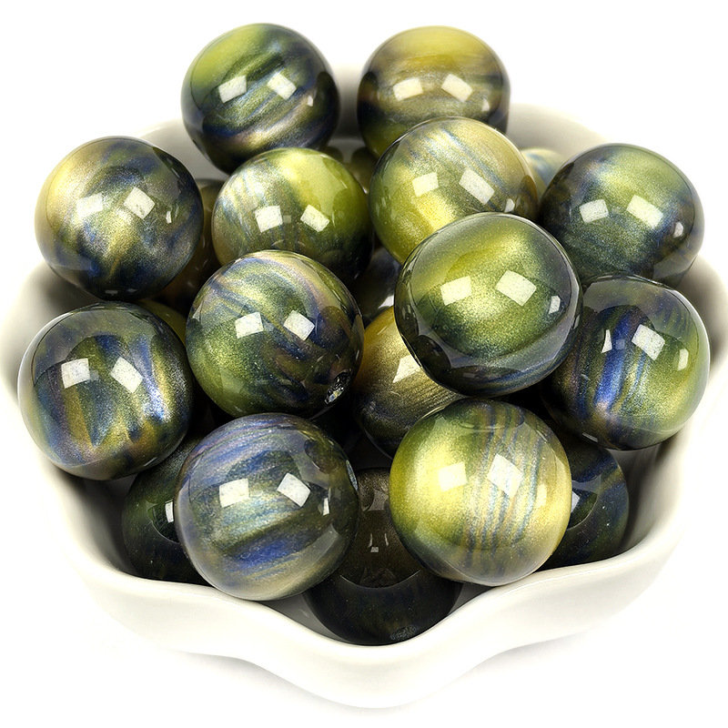 16mm smudged oil painting resin beads c6 color
