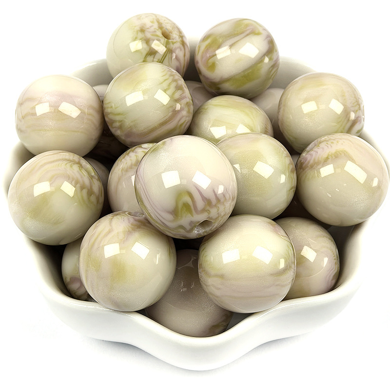 16mm smudged oil painting resin beads c7 color