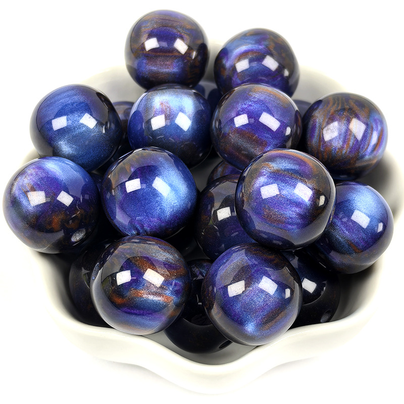 16mm smudged oil painting resin beads c8 color