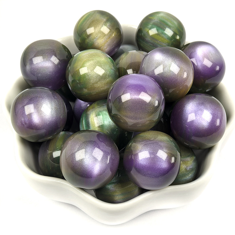 16mm smudged oil painting resin beads c10 color