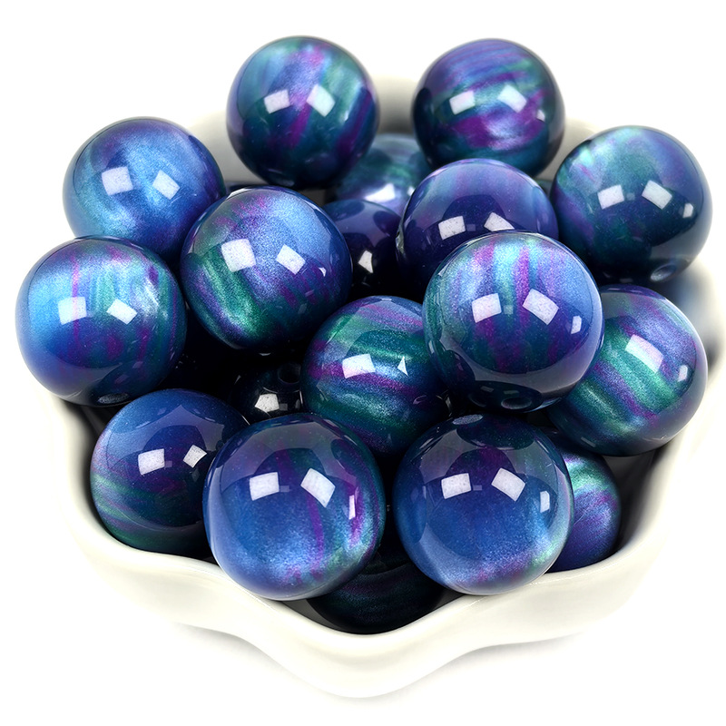 16mm smudged oil painting resin beads c11 color