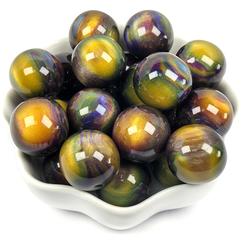 16mm smudged oil painting resin beads c12 color