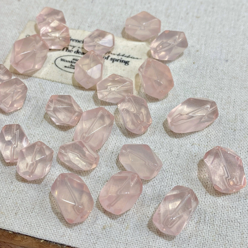 Natural pink crystal conforms to shape