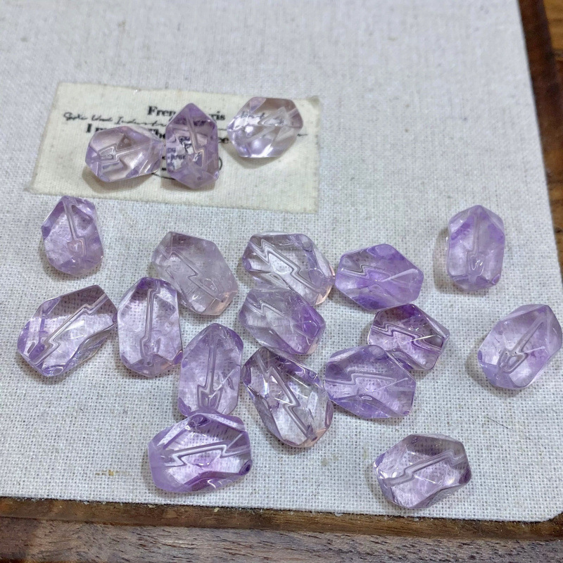Natural amethyst conforms to shape