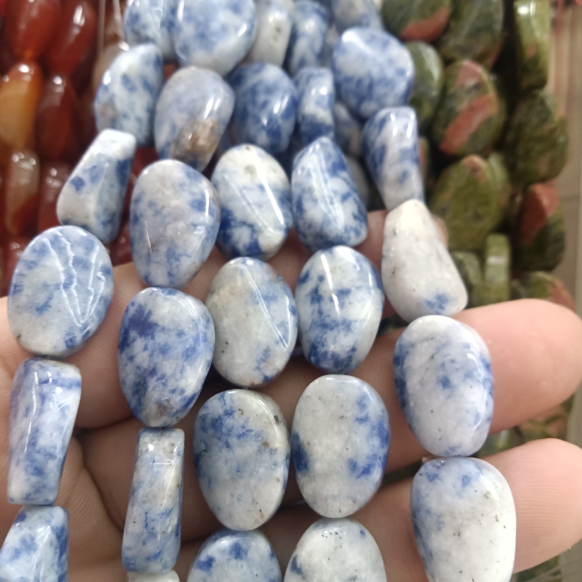 blue spots stone
