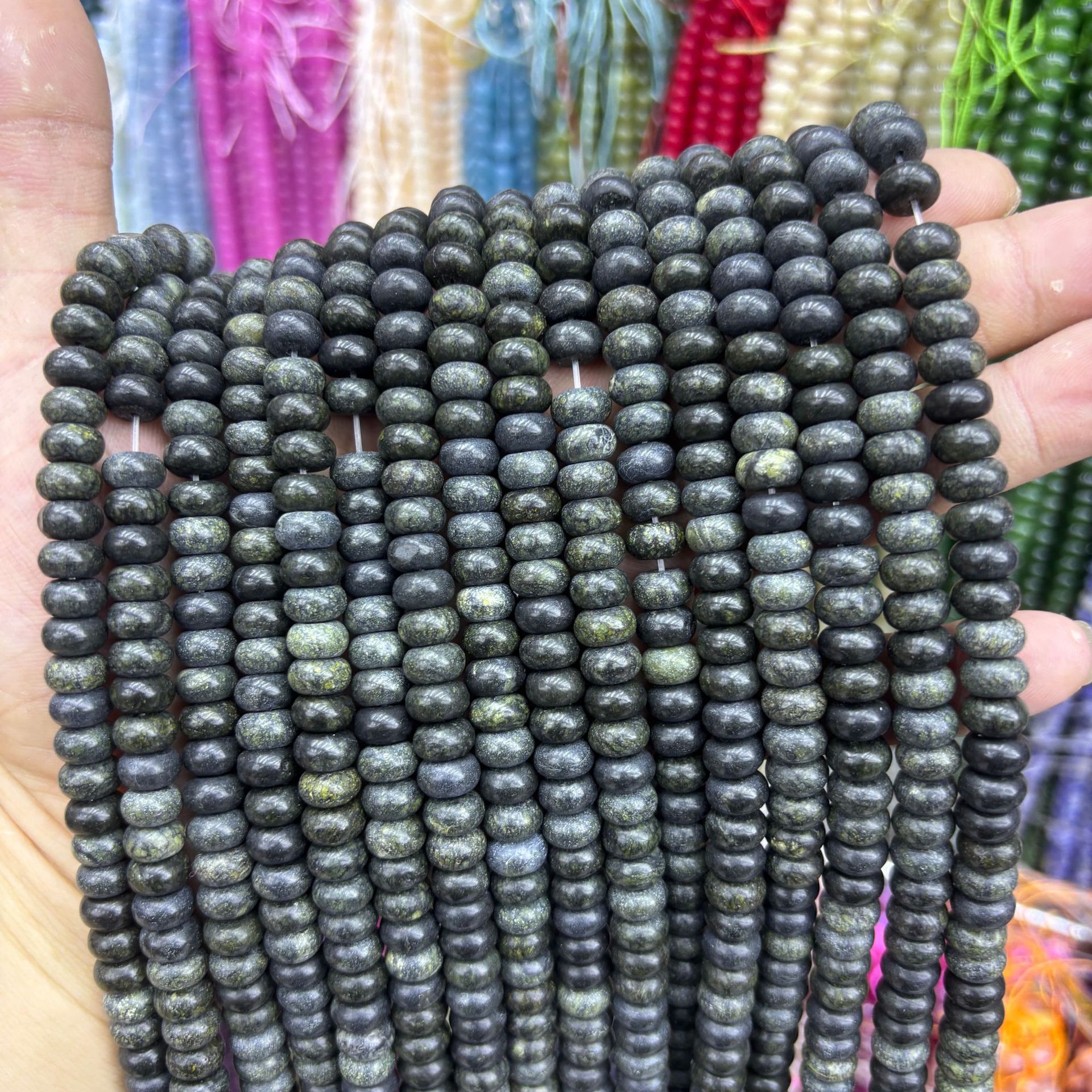 Bird stone abacus beads