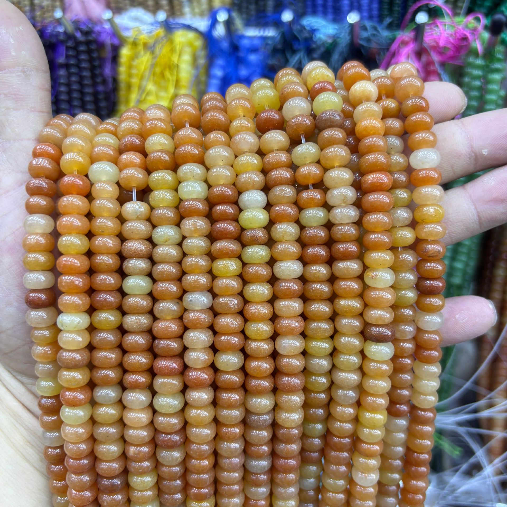 Red aventurine abacus beads