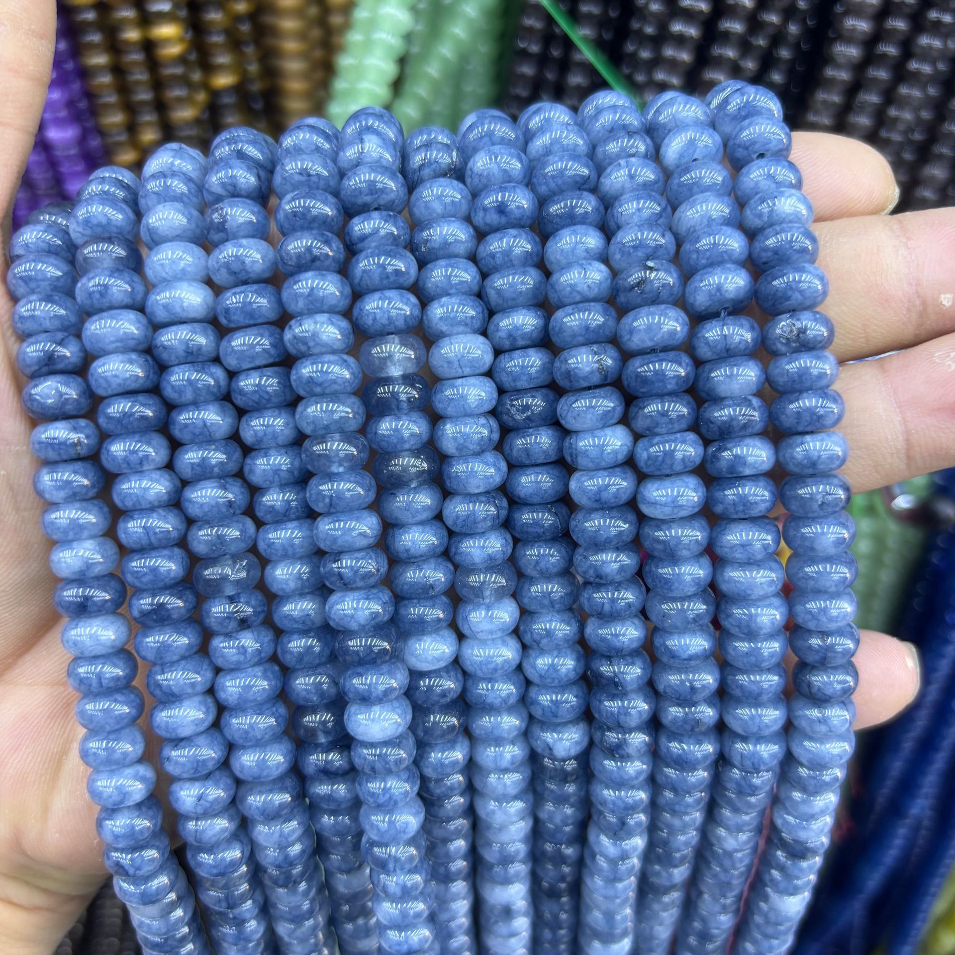 synthetic Addition of colored abacus beads 3
