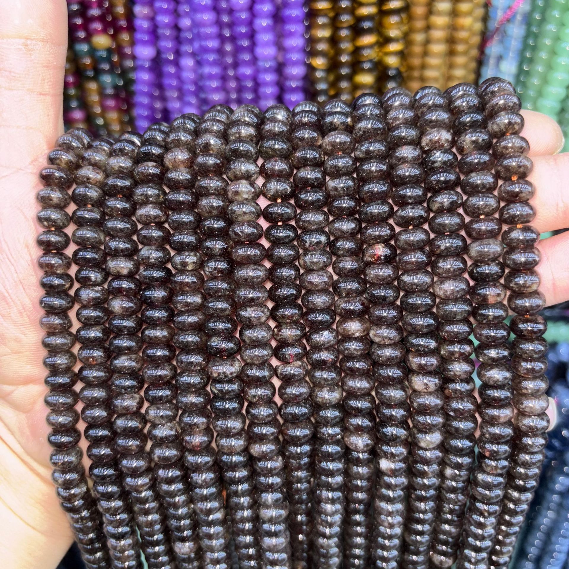 synthetic Addition of colored abacus beads 4