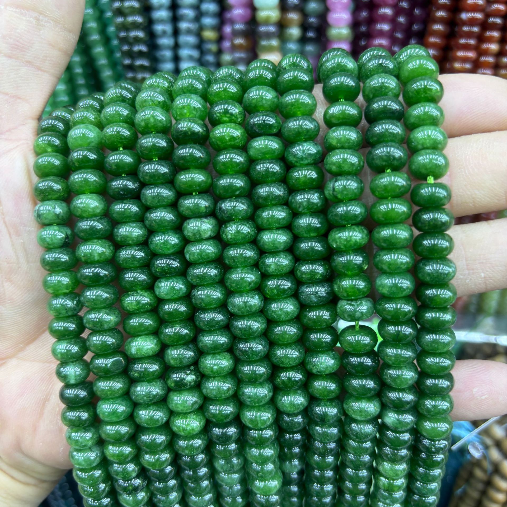 synthetic Addition of colored abacus beads 9