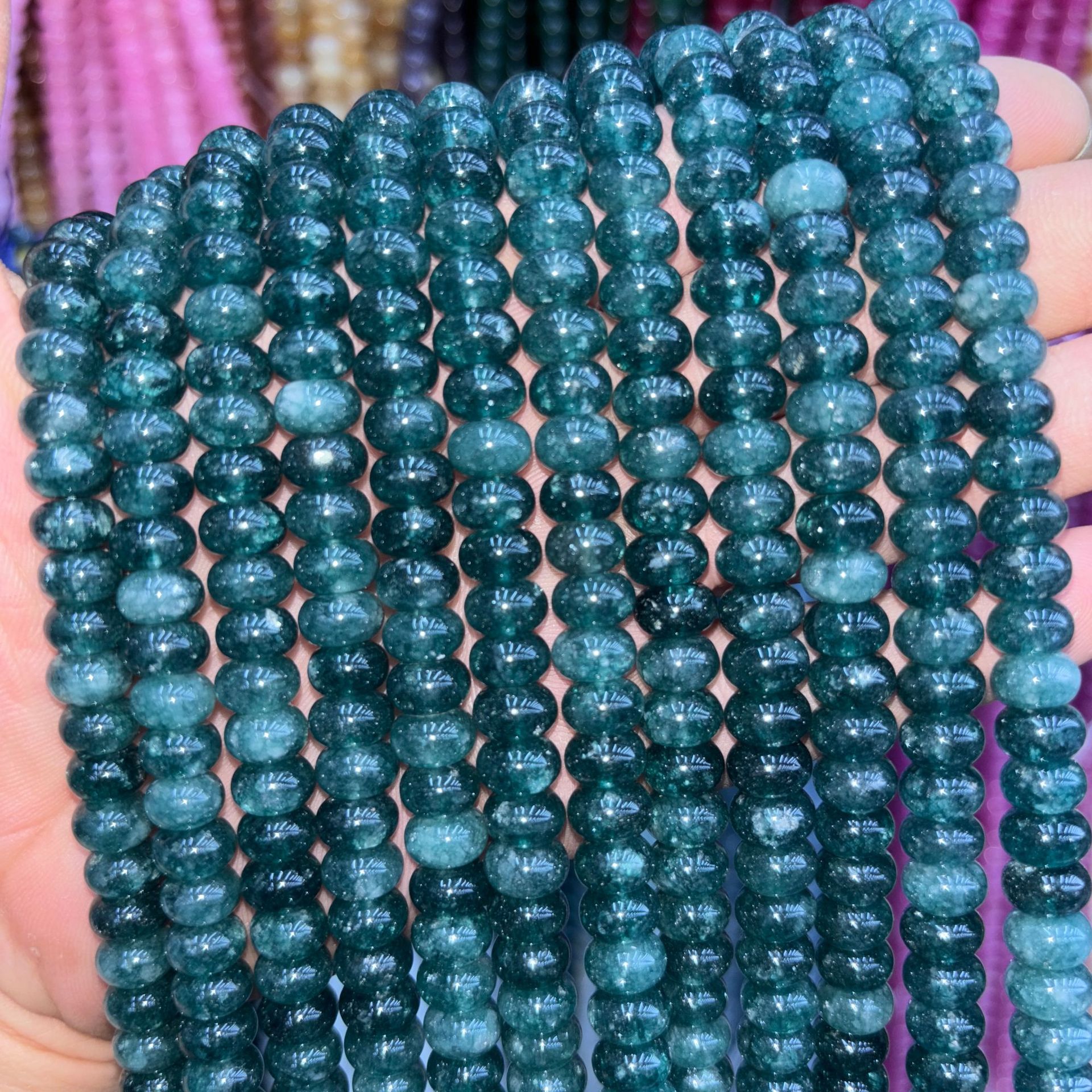 synthetic Color abacus beads 28