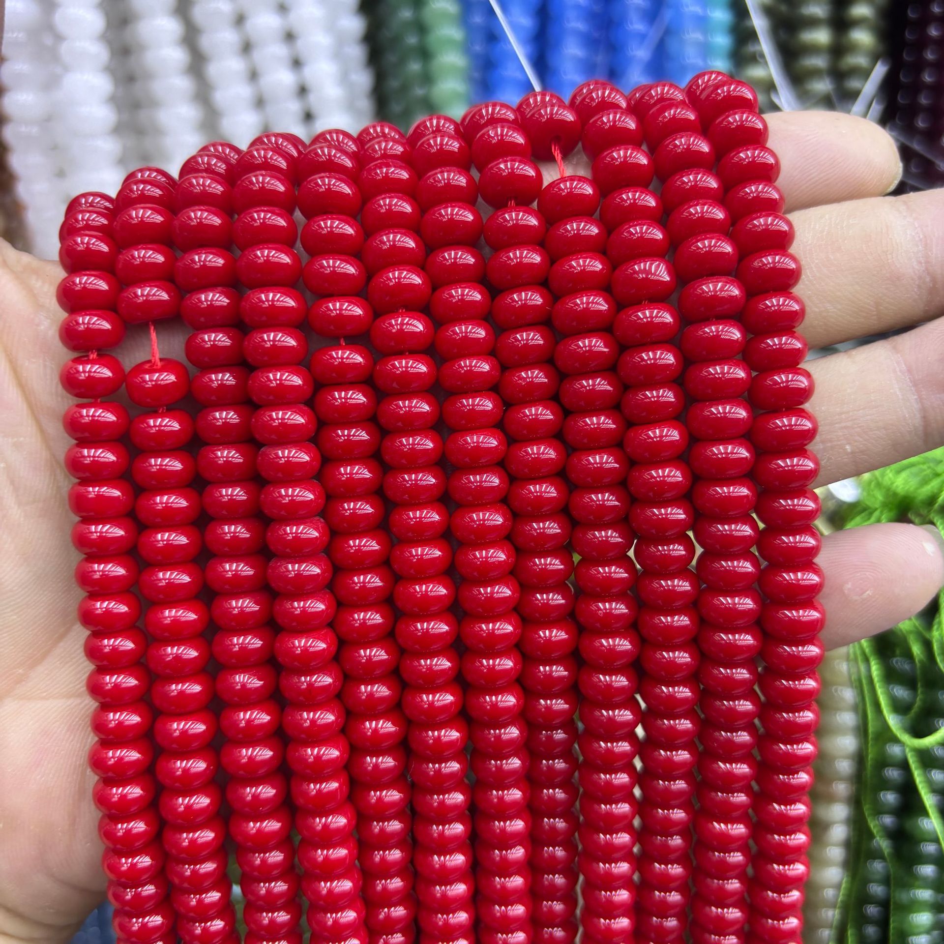 synthetic Color abacus beads 32