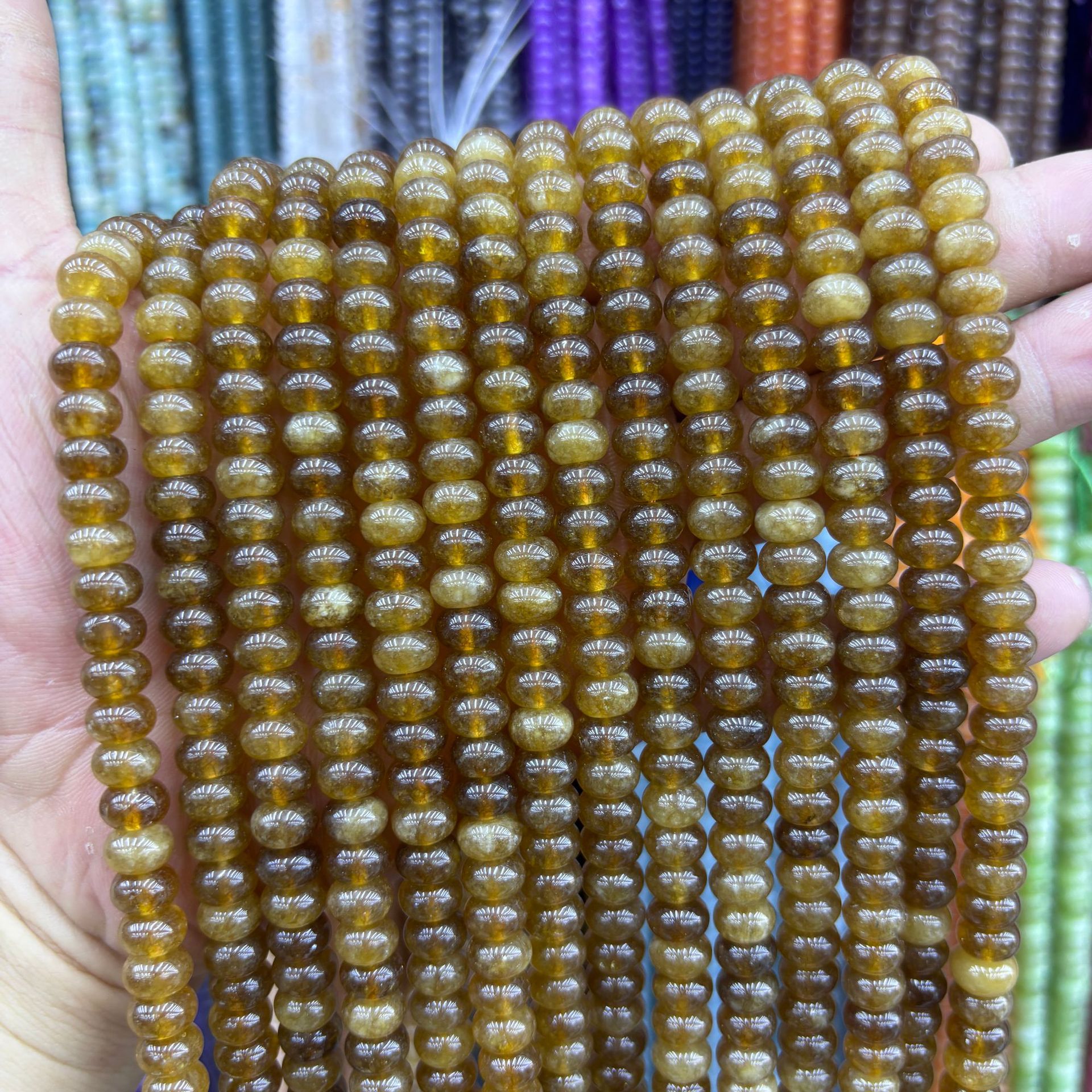 synthetic Color abacus beads 42
