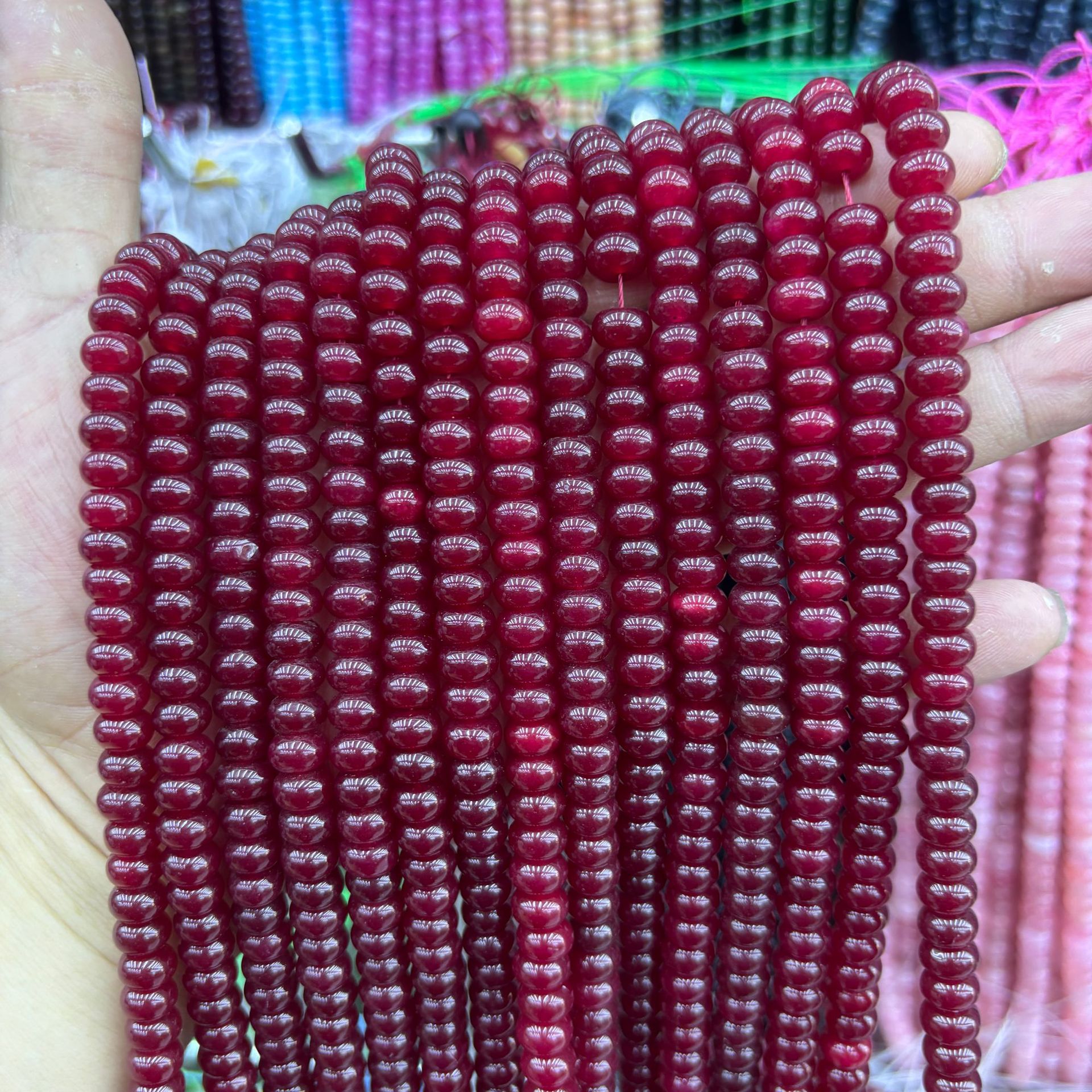 synthetic Color abacus beads 44