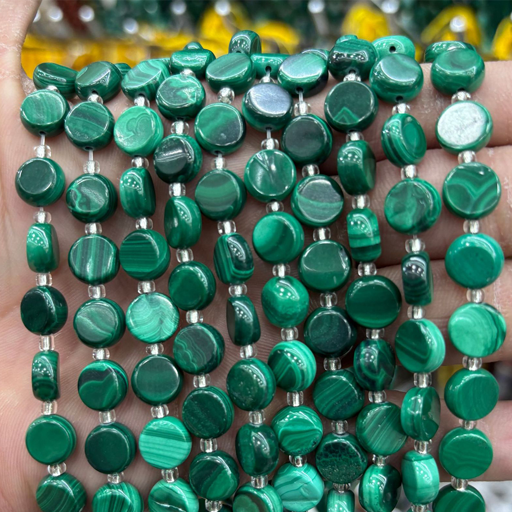 9x4.5mm malachite disc 35 pieces